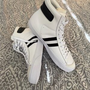 NWOT Polo Ralph Lauren White and Black High-Top Sneakers NEW